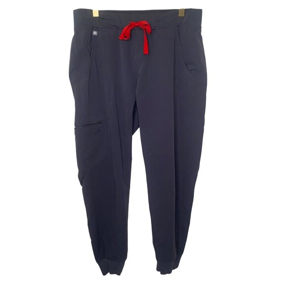 Figs Zamora Jogger Scrub Pants Womens Size S Gray Medical Nurse Hospital Uniform - Picture 2 of 7